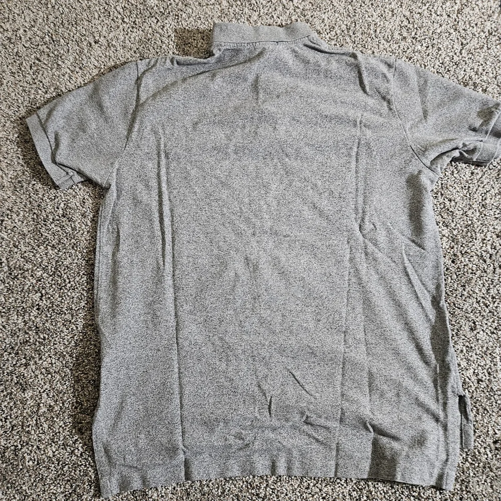 Vintage‎ Polo Ralph Lauren Polo Shirt Mens Size Large Grey W Purple Pony